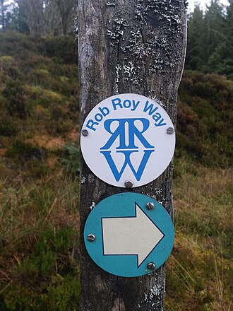 Signage on the Rob Roy Way south of Loch Tay. Rob roy way sign.jpg