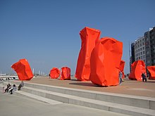 'Rock Strangers', a sculpture by Arne Quinze in Ostend Rock Strangers (8874967803).jpg