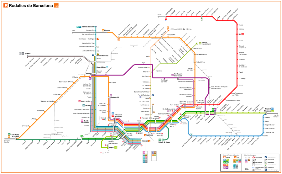 mapa cercanias barcelona Cercanías Barcelona   Wikipedia, la enciclopedia libre