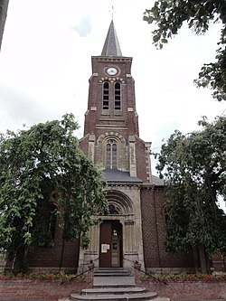 Romeries (Nord, Fr) église, façade.jpg