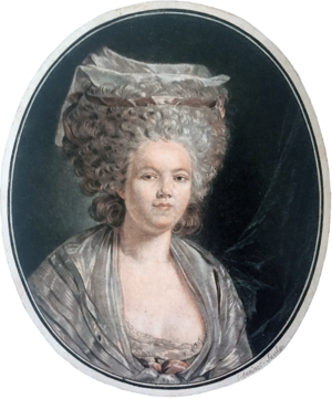 Modistino Rose Bertin en portreto de Jean-François Janinet (1780)