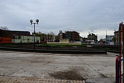 All that remains of the Rose Bowl of Queen’s Gardens in Kingston upon Hull, currently a shadow of its former self while intense renovation work takes place on the Queen's Gardens site.
