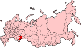جایگاه استان چلیابینسک بر روی نقشه فدراسیون روسیه