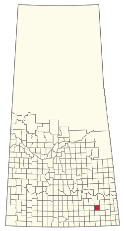 Location of the RM of Golden West No. 95 in Saskatchewan