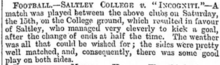 The College v Incogniti report. Saltley College v Incogniti, 15 February 1873, the first reported football match in Birmingham.png