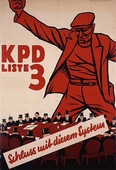 KPD election poster, 1932. The caption at the bottom reads: "An end to this system!"