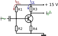 Схема транзисторного каскада с общим эмиттером