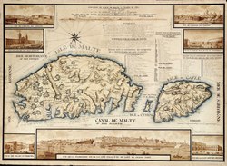 法語馬爾他和戈佐島地圖，約1798年