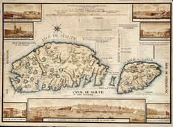 French-language map of Malta and Gozo, c. 1798