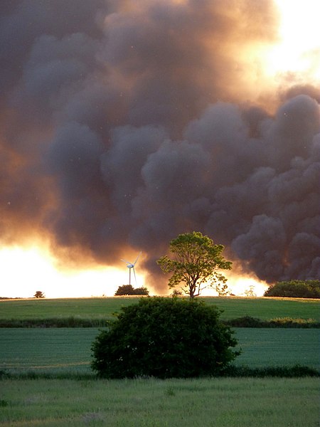 File:Smoke rising from Plumtree Farm industrial estate - geograph.org.uk - 1919718.jpg