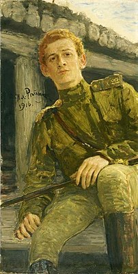 И. Е. Репин. «Портрет военного» (1916). Для портрета позировал М. П. Оленин[1]