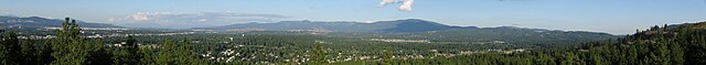 Panorama of Spokane Valley looking east from Eagle Peak