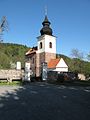 Čeština: Hřbitovní kostel sv. Jakuba ve Stříbrné Skalici. Okres Praha-východ, Česká republika.