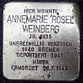 image=File:Stolperstein Weener Kommerzienrat-Hesse-Straße 7 Annemarie Weinberg.jpg