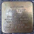 image=File:Stolperstein Zeven Lange Straße 15 Anna Pape.jpg