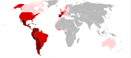 Países del mundo donde se estudia español.
     Países con el idioma español como oficial
     Países con más de 1 000 000 de estudiantes
     Países con más de 100 000 estudiantes
     Países con más de 20 000 estudiantes