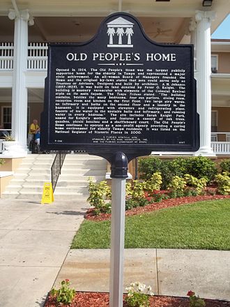 Florida Historical Site marker Tampa FL Old Peoples Home marker01.jpg