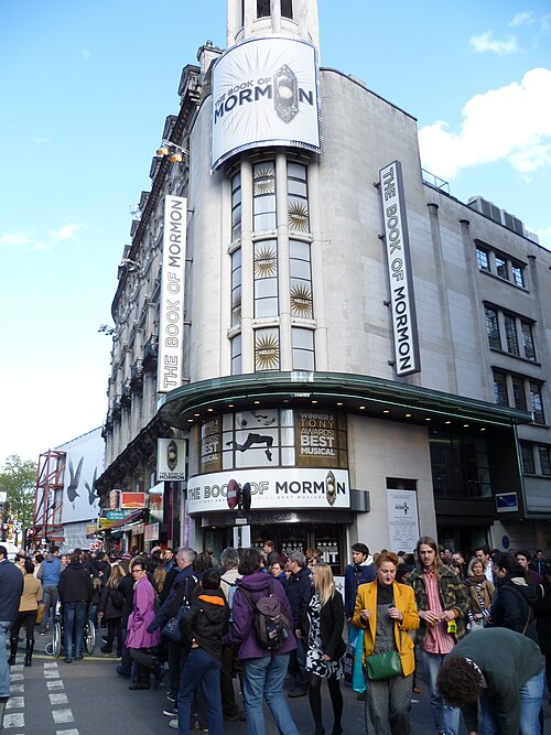 The Book of Mormon at The Prince of Wales Theatre in the West End in 2015