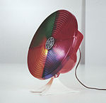 A color wheel lamp, c. 1960, utilized for decorative purposes, in the collection of The Children's Museum of Indianapolis