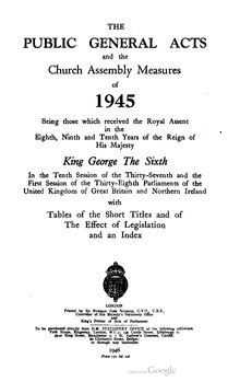 The Public General Acts of the United Kingdom and Church Assembly Measures 1945 (8, 9 & 10 George VI).pdf