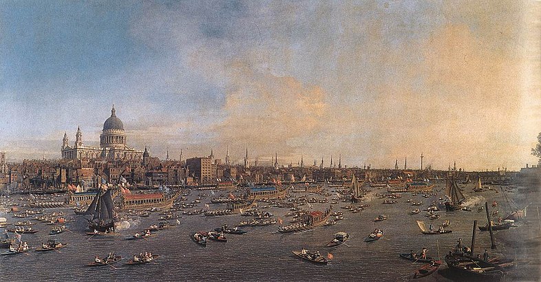 Londres: la Tamise et la ville de Canaletto (1697-1768)