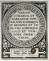 Title page to "Variae comarum et barbarum formae". Engraving Wellcome V0019852.jpg