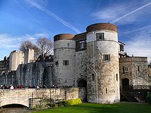 The main entrance to the Tower of London. Today the castle is a popular tourist attraction. Tower of London main entrance, 2009.jpg