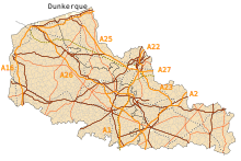 Carte des infrastructures routières et ferroviaires de la région