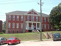 2008 view of Tyler Hall, formerly the hospital adjacent to Leonard Hall Tyler Hall Shaw University.JPG