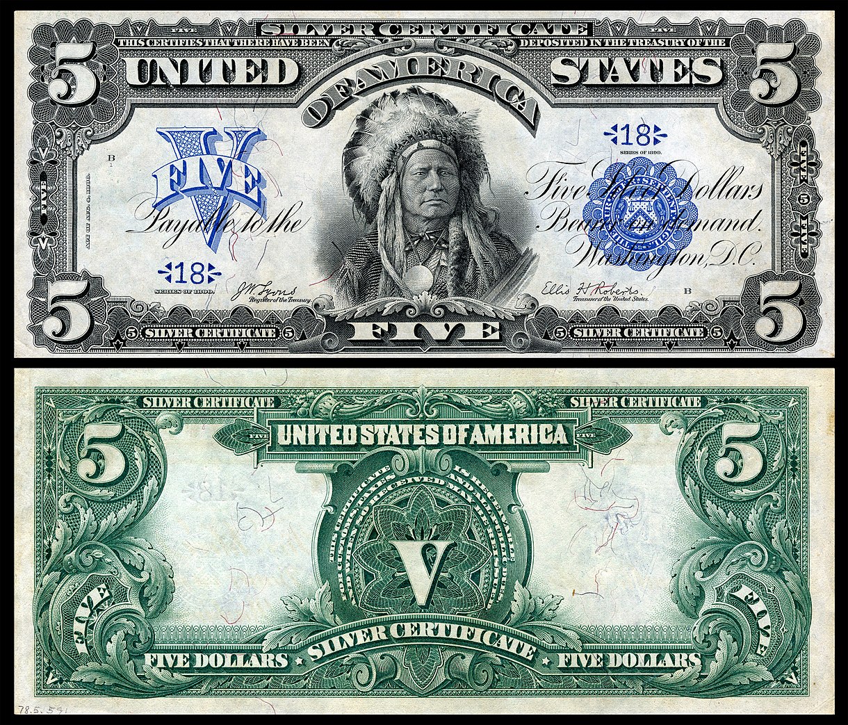 Us currency. 5 Долларовая купюра 1899. Старинная банкнота 5 долларов США. Серебряный сертификат США 5 долларов. Старые американские деньги.