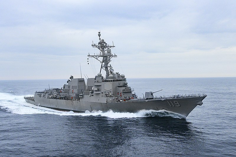 File:USS Delbert D. Black (DDG-119) is undergoing builder's trials in the Gulf of Mexico.jpg