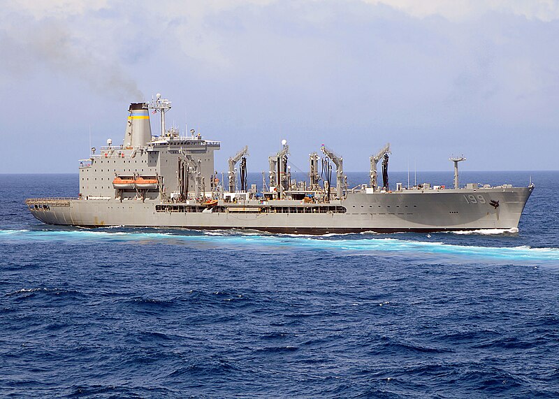 File:US Navy 081006-N-1082Z-025 The Military Sealift Command fleet replenishment oiler USNS Tippecanoe (T-AO 199) steams through the Indian Ocean after conducting a replenishment at sea.jpg