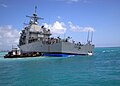 USS Port Royal (CG-73) after having run aground on a coral reef