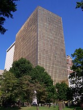 Hartford's Gold Building served as UTC's headquarters from 1975 to 2015 UTCHeadquartersViewFromTheAncientBuryingGround.JPG