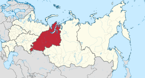 Poziția localității Districtul federal Ural