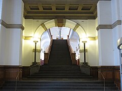 Stairs up to Vandrehallen in Christiansborg Palace in 2018