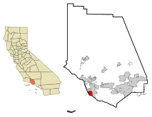 Oblast Ventura v Kalifornii Incorporated a Unincorporated Port Port Hueneme Highlighted.svg