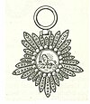 Versiersel van de Orde van de Leeuw en de Zon Militair Vijfde Klasse Perzië 1890.jpg