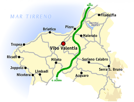 Kaart van Vibo Valentia (VV)