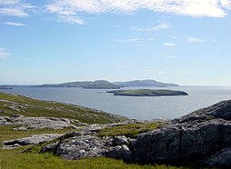 Lingeigh from Vatersay. It is the small island behind the first small one.