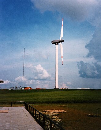 WTS-4 (4.2 MW wind turbine in Medecine Bow, Wyoming. This turbine held the world power output record for over 20 years) WTS4 wind turbine.jpg