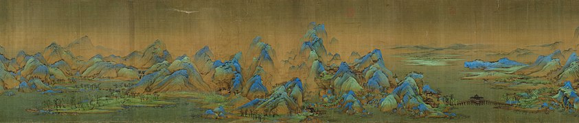 Detail Wang Ximengi (1096–1119) teosest "Tuhat liid jõgesid ja mägesid"