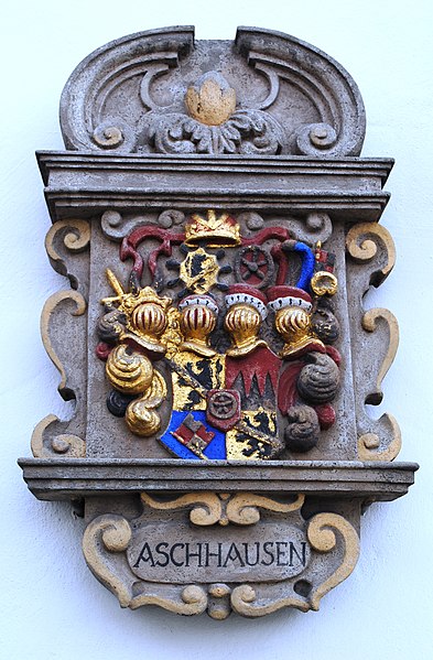 File:Wappen, Aschhausen, Rathaus, Schwarzach.JPG