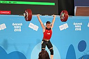 Deutsch: Gewichtheben bei den Olympischen Jugendspielen 2018; Tag 2, 10. Oktober 2018; Jungen 62 kg English: Weightlifting at the 2018 Summer Youth Olympics at 8 October 2018 – Boys' 62 kg