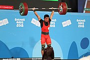 Deutsch: Gewichtheben bei den Olympischen Jugendspielen 2018; Tag 2, 10. Oktober 2018; Jungen 62 kg English: Weightlifting at the 2018 Summer Youth Olympics at 8 October 2018 – Boys' 62 kg