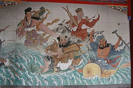 Illustrations of Daoist immortals at the White Cloud Temple