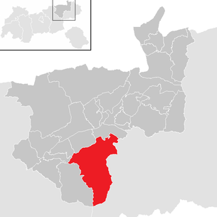 Lokalizacja gminy Wildschönau w powiecie Kufstein (mapa do kliknięcia)