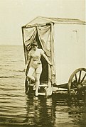 Bathing machine in use