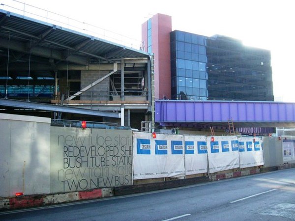 The station under construction, 2008