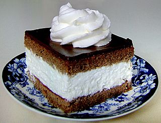 Wuzetka Polish chocolate sponge and cream pie